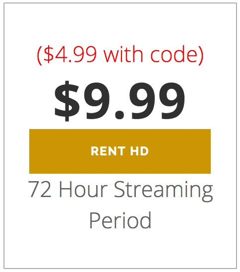Rent HD $9.99 ($4.99 with code)